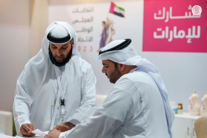 لجنة إمارة أبوظبي لانتخابات المجلس الوطني الاتحادي 2023 تشارك في مهرجان ليوا للرطب
