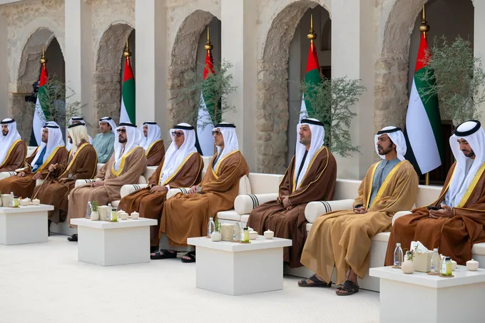 Mansour bin Zayed attends group wedding reception for Abu Dhabi citizens at Qasr Al Hosn