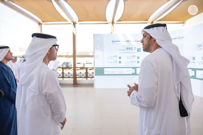 Hazza bin Zayed inaugurates Al Saad residential project in Al Ain Region 