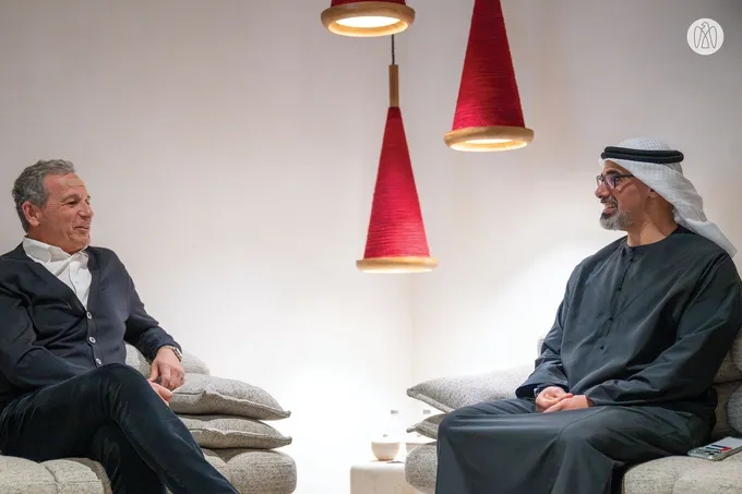 Khaled bin Mohamed bin Zayed  meets executive management delegation from The Walt Disney Company