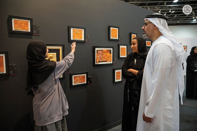 Khaled bin Mohamed bin Zayed visits National Identity in Visual Arts exhibition