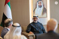 Khaled bin Mohamed bin Zayed meets Starbucks Chairman and CEO