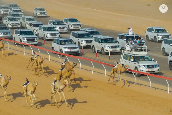 Rashid bin Hamdan bin Mohammed and Mohammed bin Hamdan bin Zayed award winners of final competitions at 2nd Al Ain Camel Racing Festival