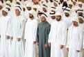 رئيس الدولة وحاكم رأس الخيمة والشيوخ يؤدون صلاة الجنازة على جثمان طحنون بن محمد