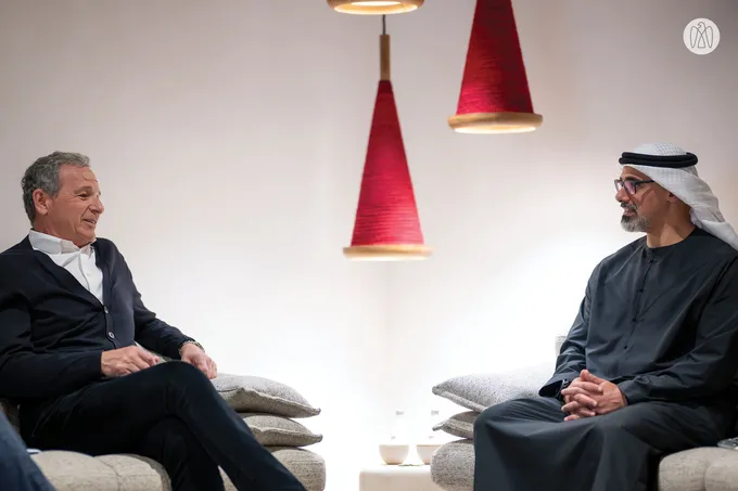 Khaled bin Mohamed bin Zayed  meets executive management delegation from The Walt Disney Company