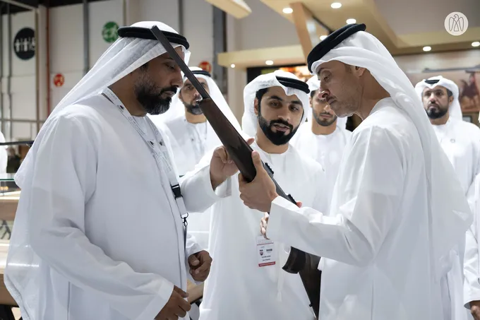Hazza bin Zayed visits 22nd Abu Dhabi International Hunting and Equestrian Exhibition (ADIHEX)