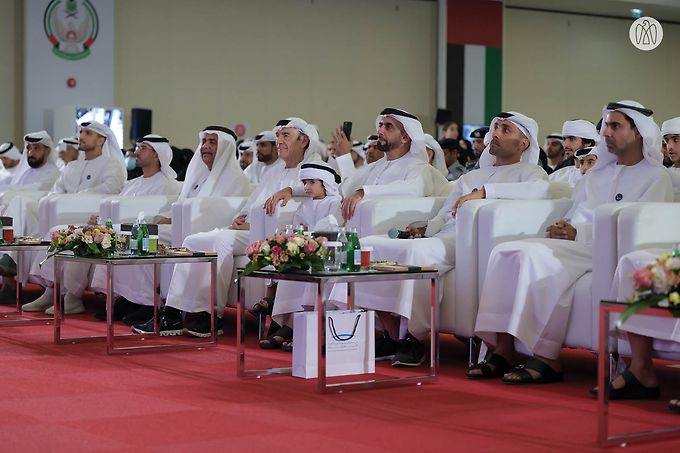 Saif bin Zayed interacts with Emirati astronaut Sultan Al Neyadi at A Call From Space Al Ain edition