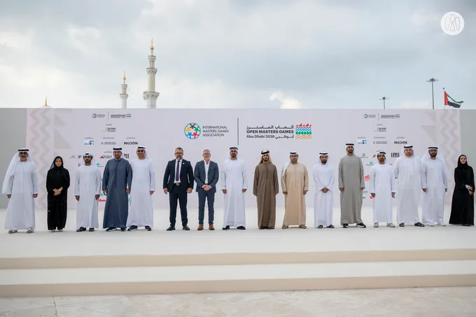 Theyab bin Mohammed bin Zayed witnesses the unveiling of the official medals for the Abu Dhabi Masters 2026 Games