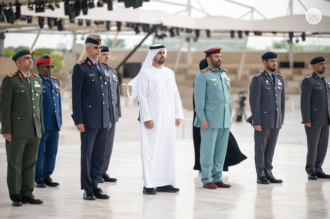 Theyab bin Mohamed bin Zayed attends silent prayer at Wahat Al Karama