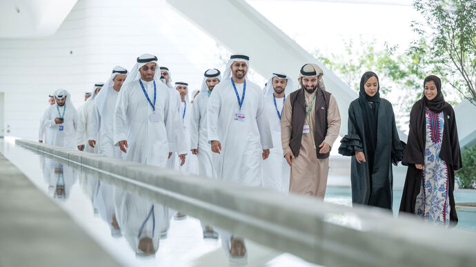 Theyab bin Mohamed bin Zayed tours COP28 UAE Green Zone