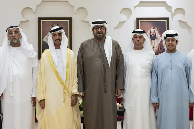 Mohammed bin Hamdan bin Zayed attends Zayed Khalifa Al Mehairbi wedding reception