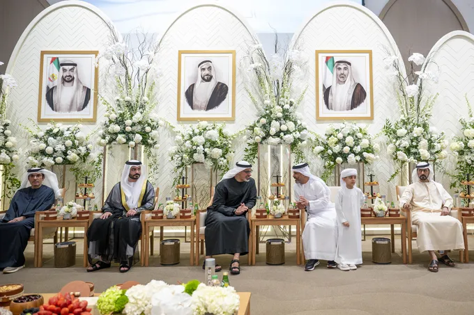 Khaled bin Mohamed bin Zayed attends Mohamed Ahmad Ali Al Hashimi wedding reception 