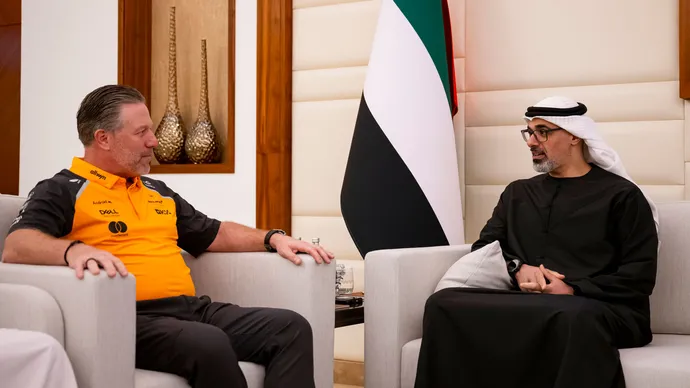 Khaled bin Mohamed bin Zayed meets McLaren Racing CEO