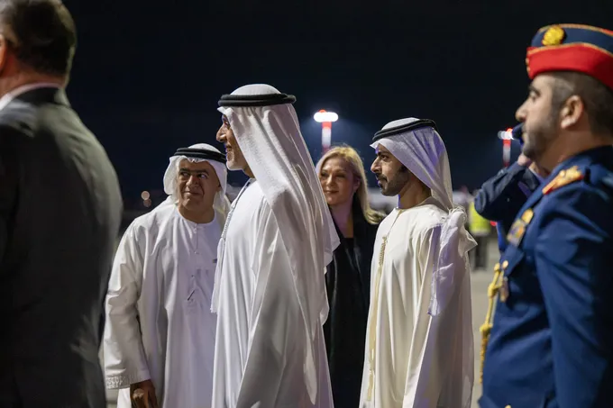 Crown Prince of Abu Dhabi arrives in Athens on official visit to Greece