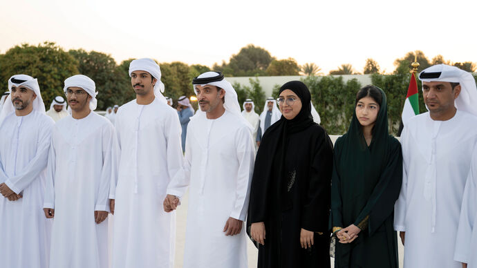 Hazza bin Zayed receives well-wishers for holy month of Ramadan