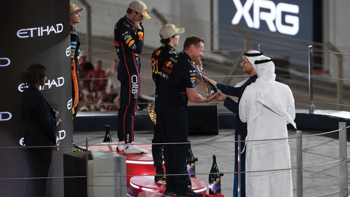Theyab bin Zayed presents trophy to 2025 Formula 1 World Championship winner Lando Norris