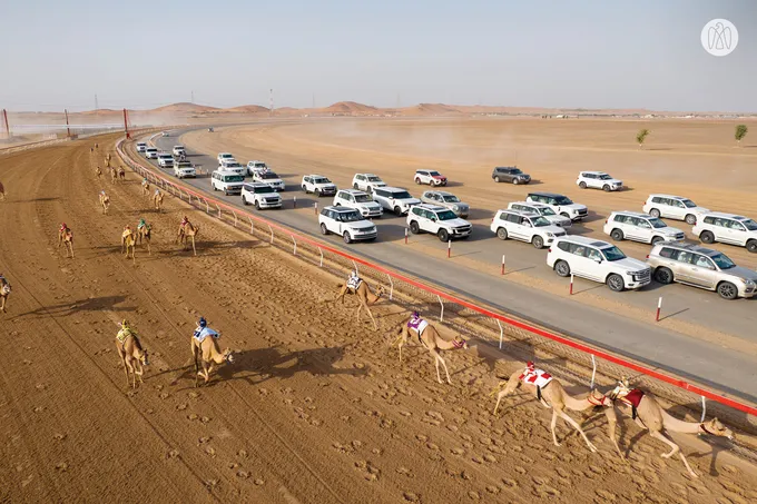 Hazza bin Zayed attends Lagaya category race at Al Rawda Racetrack in Al Ain Region