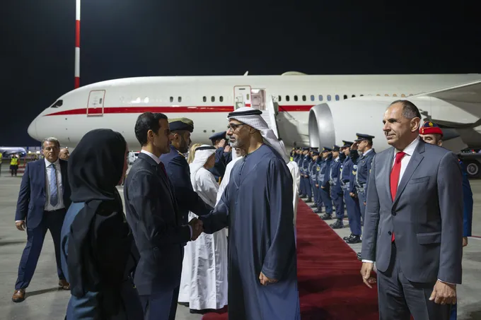 Crown Prince of Abu Dhabi arrives in Athens on official visit to Greece