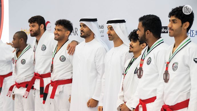Hamdan bin Mohamed bin Zayed and Zayed bin Mohamed bin Zayed  award winners of Jiu-Jitsu President&#039;s Cup 2023