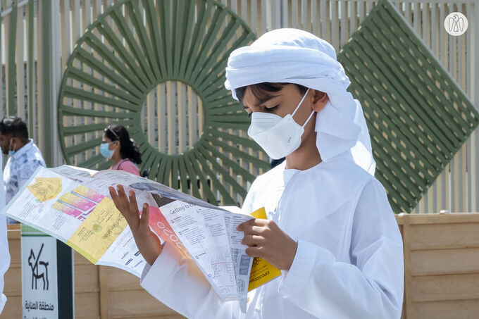 خالد بن محمد بن زايد يزور الجناح الوطني لدولة الإمارات العربية المتحدة وجناح الاستدامة - "تيرّا" في معرض "إكسبو 2020 دبي"