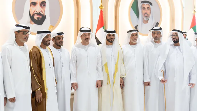 Hazza bin Zayed attends Ahmed Saeed Ahmed bin Dari Al Falahi wedding reception