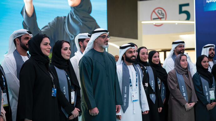 Khaled bin Mohamed bin Zayed tours pavilions at ADIPEC 2024