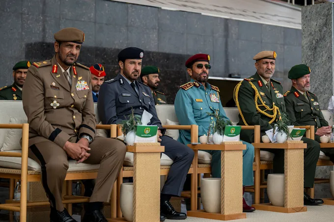 UAE President attends graduation ceremony of 50th cohort and first university-level cohort of cadet officers at Zayed II Military College in Al Ain Region