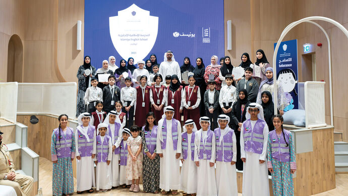 Under the patronage of Sheikha Fatima bint Mubarak, Theyab bin Mohamed bin Zayed honours winners of Supreme Council for Motherhood and Childhood Bullying Prevention in Schools Award