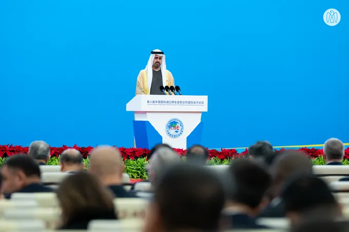 Theyab bin Mohamed bin Zayed attends opening of China International Import Expo 2025 in Shanghai
