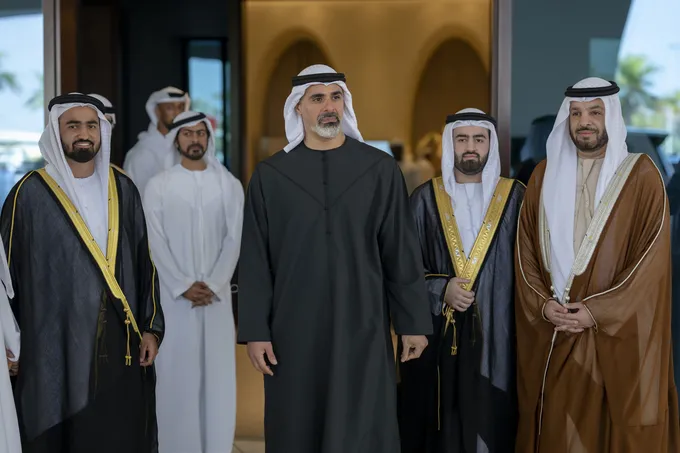 Khaled bin Mohamed bin Zayed attends wedding reception of Abdulaziz and Abdulla, sons of Faisal Abdulaziz Al Bannai
