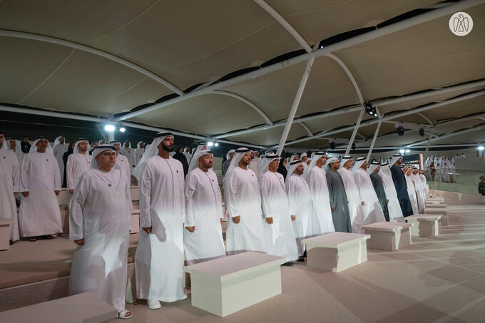 Humaid bin Rashid Al Nuaimi attends Commemoration Day ceremony at Wahat Al Karama in Abu Dhabi