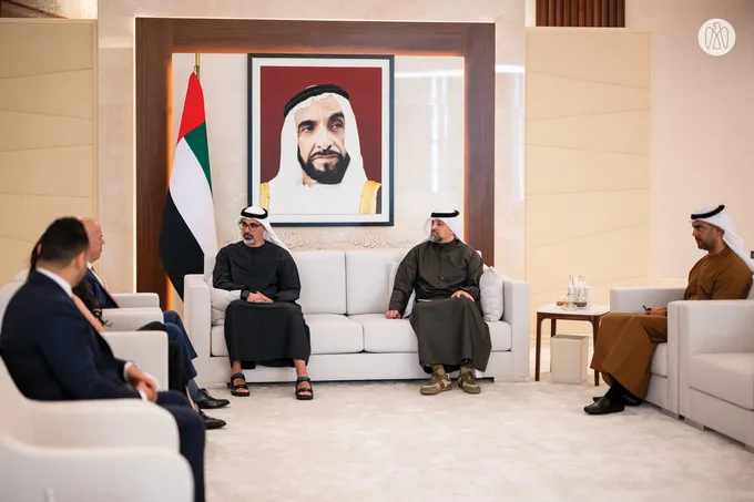 Khaled bin Mohamed bin Zayed meets Co-Chief Executive Officer of Oracle