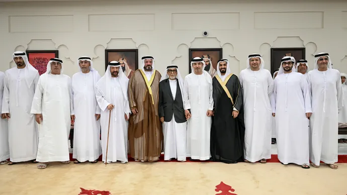 هزاع بن زايد يحضر حفل استقبال بمناسبة زفاف أحمد هزاع أحمد المهيري