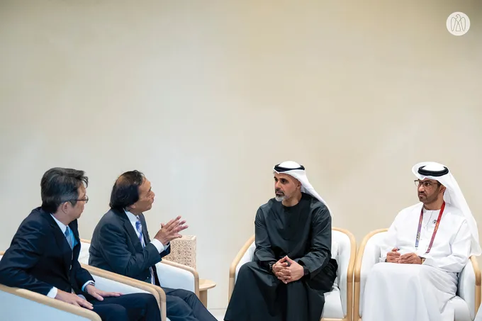 On the sidelines of UAE Day celebrations at Expo 2025 Osaka, Crown Prince of Abu Dhabi meets members of Japanese Parliament and UAE–Japan Society