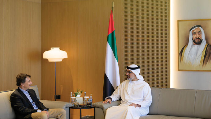 Khaled bin Mohamed bin Zayed meets CEO of Apollo Global Management