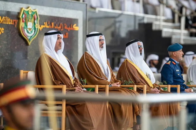 UAE President attends graduation ceremony of 50th cohort and first university-level cohort of cadet officers at Zayed II Military College in Al Ain Region