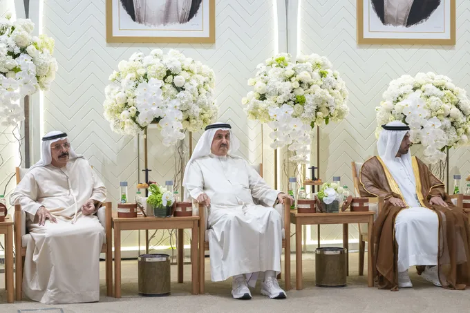 Hazza bin Zayed attends Al Dhaheri and Al Otaiba wedding in Abu Dhabi