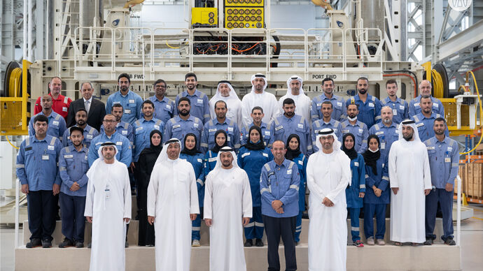 Hamdan bin Zayed visits Dolphin Energy’s facility in KIZAD