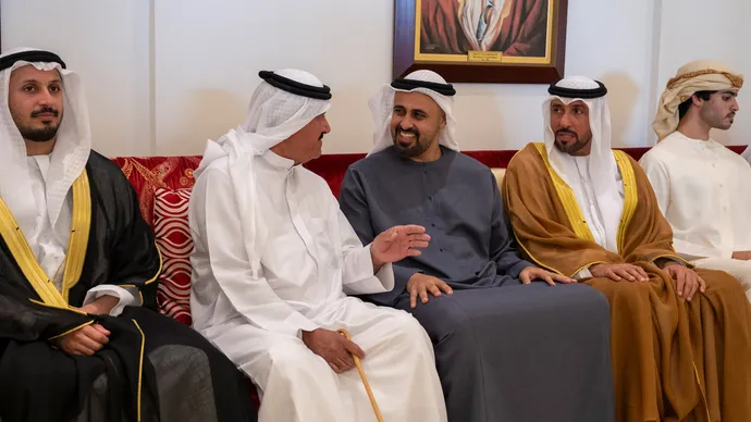 ذياب بن محمد بن زايد يحضر حفل استقبال بمناسبة زفاف علي محمد القبيسي