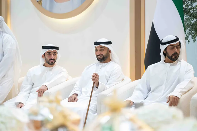 Khaled bin Mohamed bin Zayed attends Omeir Saeed Al Mheiri wedding reception