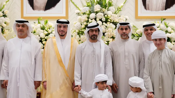 Khalifa bin Tahnoon bin Mohammed attends Abdulla Mohamed Alkhoori wedding reception