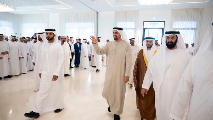 ذياب بن محمد بن زايد يحضر حفل استقبال بمناسبة زفاف عمر سهيل المرر