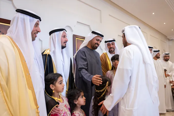 ذياب بن محمد بن زايد يحضر حفل استقبال بمناسبة زفاف علي محمد القبيسي