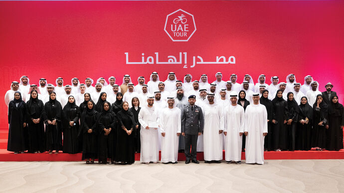 Nahyan bin Zayed honours teams participating in hosting and organisation of UAE Tour 2024