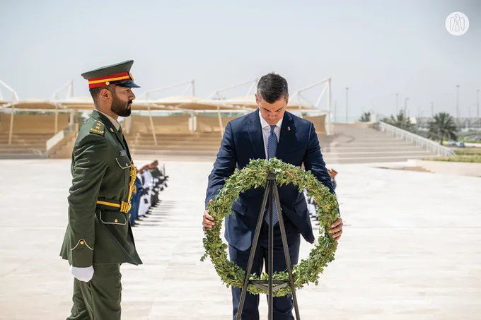 Theyab bin Mohamed bin Zayed receives President of the Republic of Paraguay at Wahat Al Karama