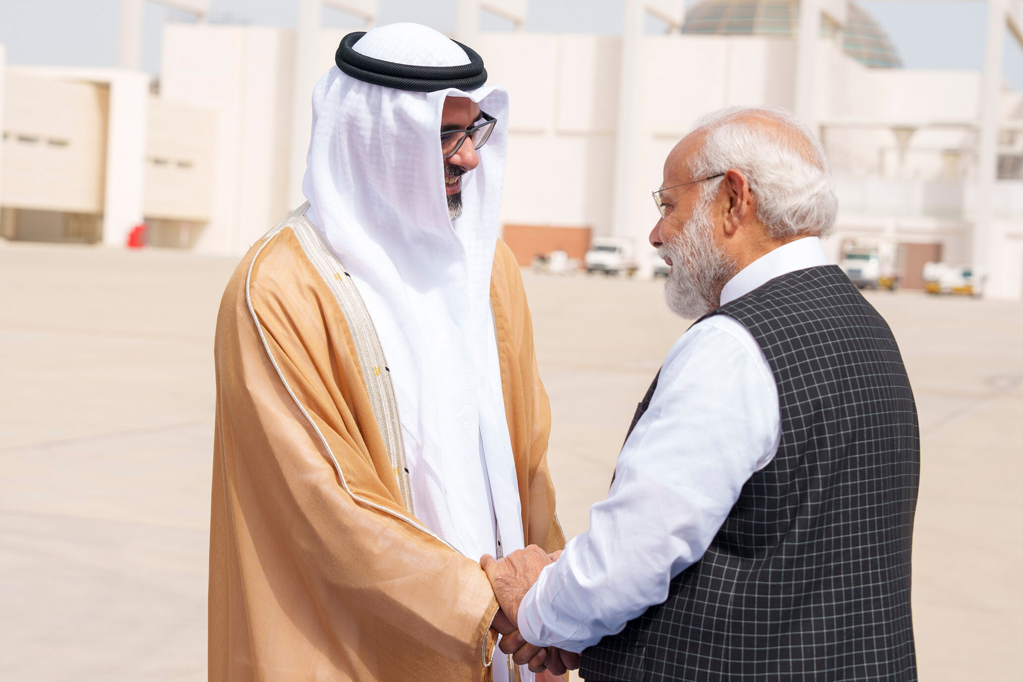 Crown Prince of Abu Dhabi received Prime Minister of India at the start ...