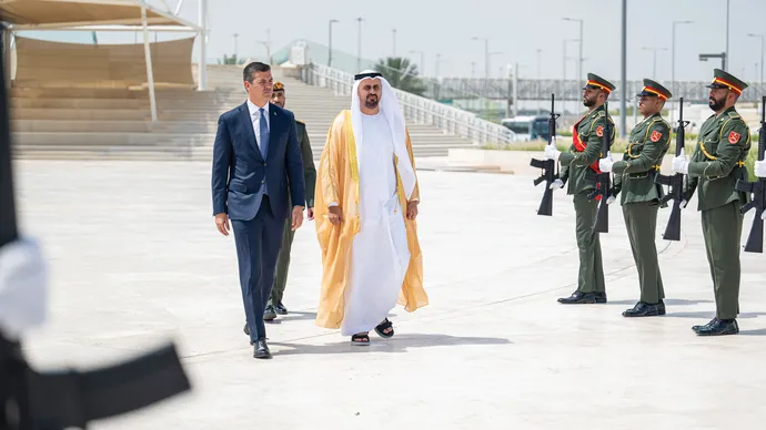 Theyab bin Mohamed bin Zayed receives President of the Republic of Paraguay at Wahat Al Karama