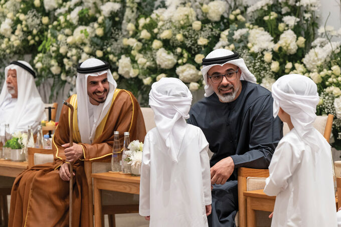 Khaled bin Mohamed bin Zayed attends Rashid Ali Rashid Al Nuaimi wedding reception