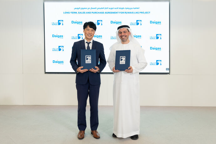 ADNOC signs sales and purchase agreement with Osaka Gas to supply Japan from Ruwais LNG project