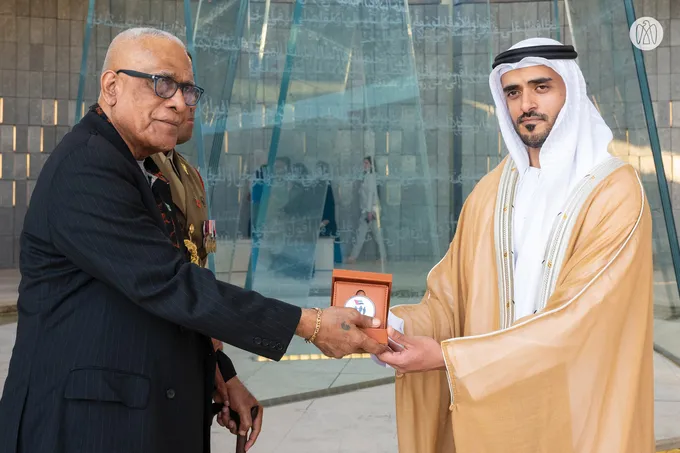 Zayed bin Mohamed bin Zayed receives President of Fiji at Wahat Al Karama